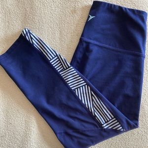 Old Navy Active navy blue and white exercise yoga leggings S